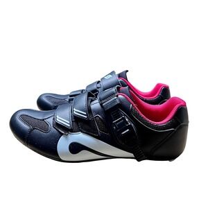 Peloton Cycling Shoes Men's Size 10/43 Black Tri-Strap Cleats